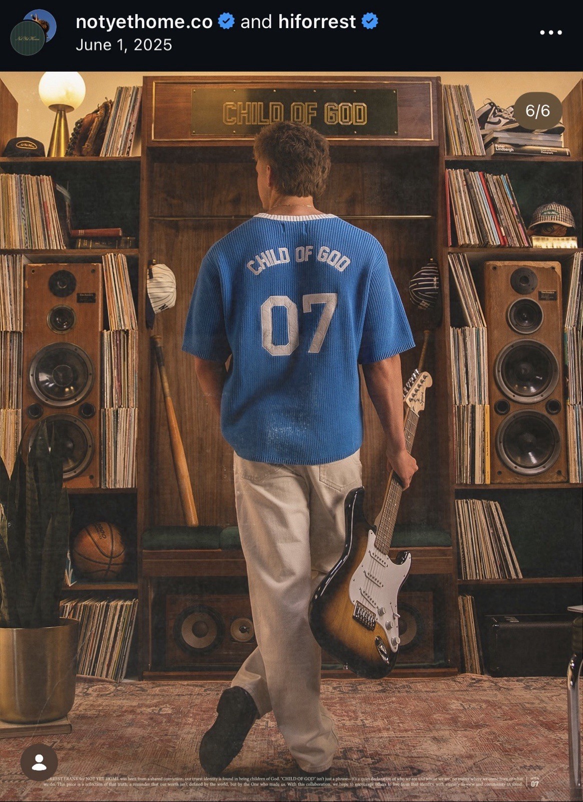 Forrest Frank X Not Yet Home Blue Knitted Jersey Christian Wear gallery