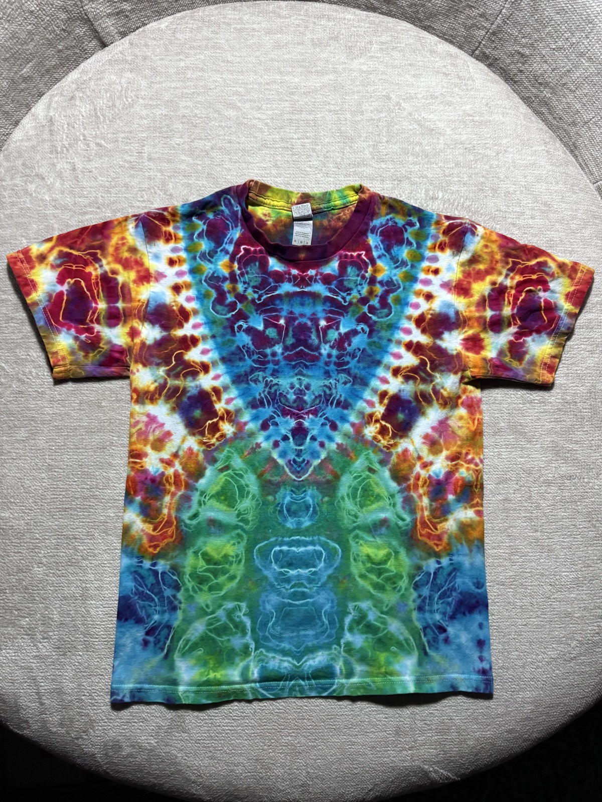 Gildan Hammer Shirt Mens Medium Multicolor Tie Dye Psychedelic Graphic