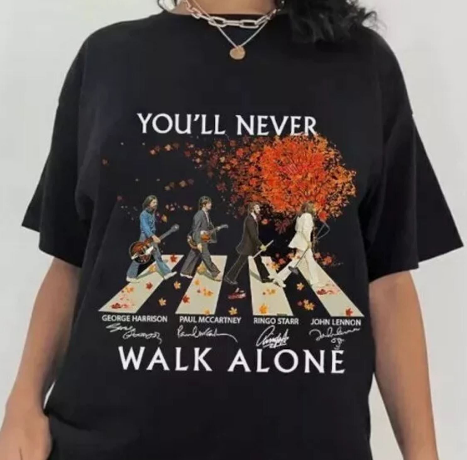 The Beatles Walking Across Abbey Road Shirts You’ll Never Walk Alone T-Shirt gallery