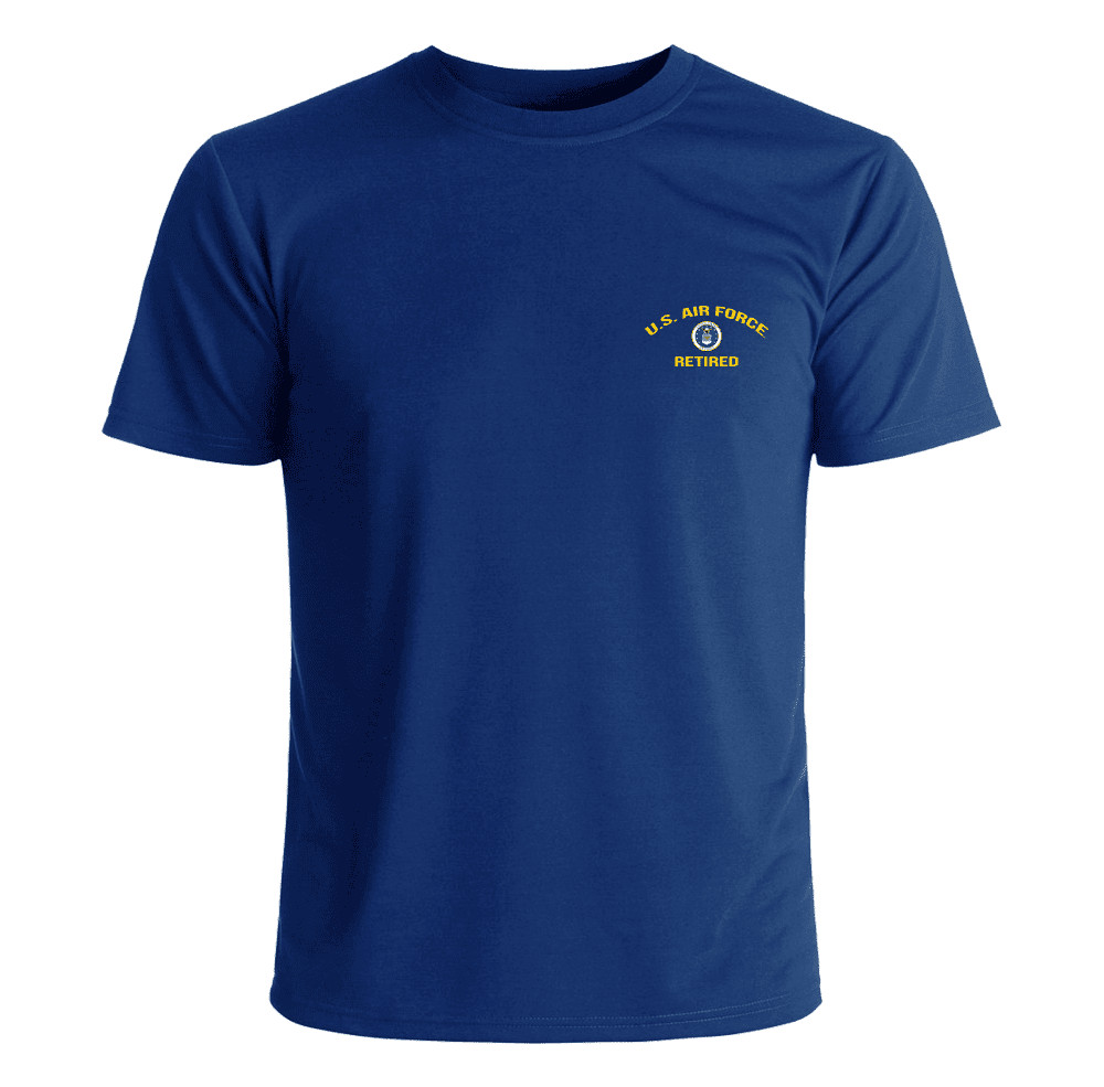 US Air Force Retired Left Chest T-Shirt Officially Licensed