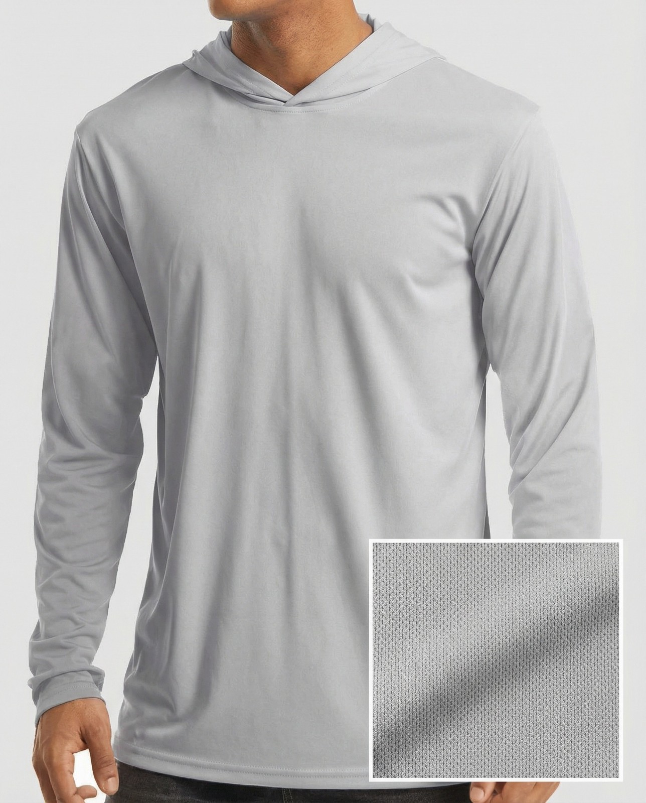 Men’s Quick Dry Performance Hooded Long Sleeve – Dry Fit Athletic Shirt gallery