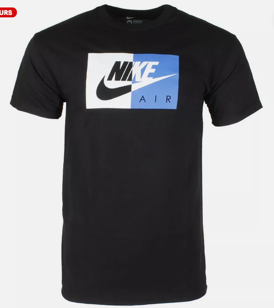 2015 NIKE Vintage Air Color Block BLACK Regular Fit Short Sleeve T-shirt NWT gallery