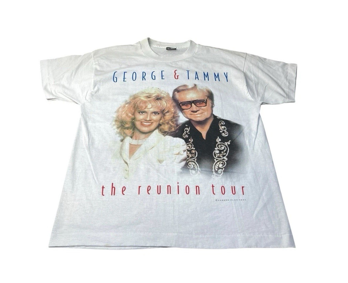 Vintage George & Tammy Shirt Large Country USA Reunion Tour 1995 Single Stitch gallery