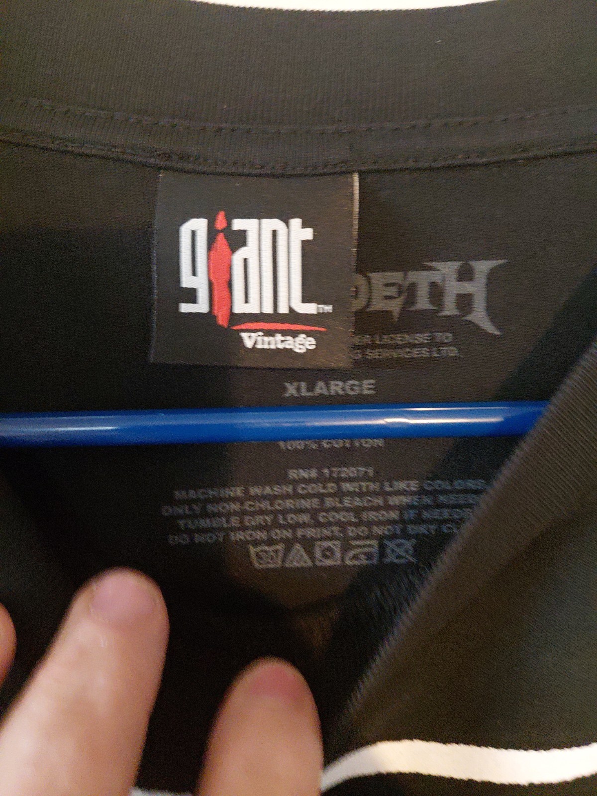 RARE Danzig Megadeth MISPRINT SHIRT Iron Cross - Giant Vintage T-Shirt. SEE PICS gallery