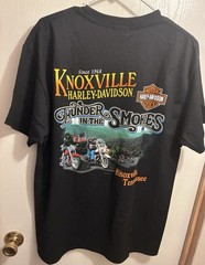 HARLEY DAVIDSON Old School Rules Thunder In The Smokies Black T Shirt Large