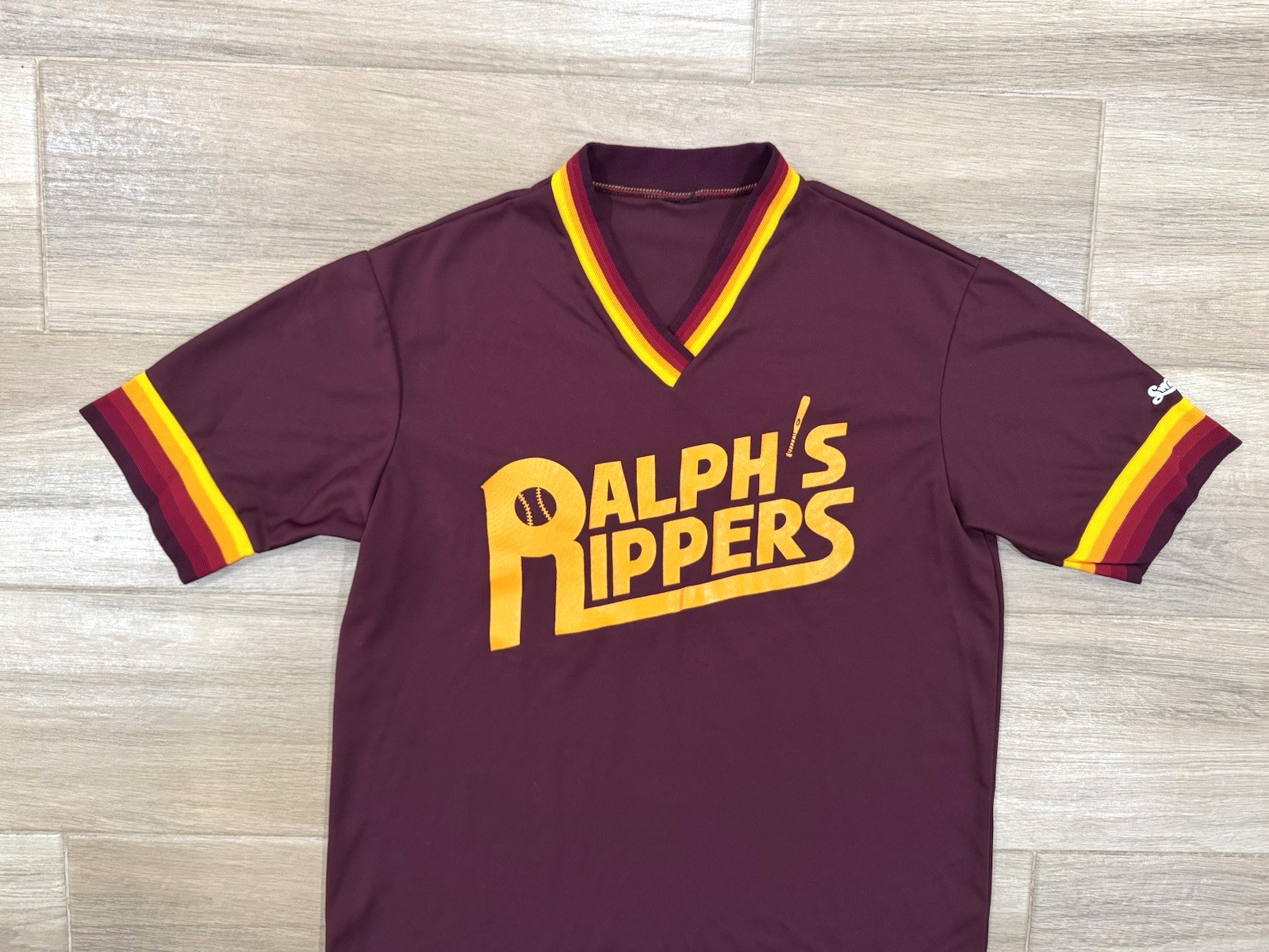 Vintage 80s Men's Sports Shirt MEDIUM/LARGE Ralph's Rippers Softball Swingster gallery