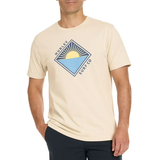 Hurley Men's All Day Graphic Tee Size XXL Cream gallery