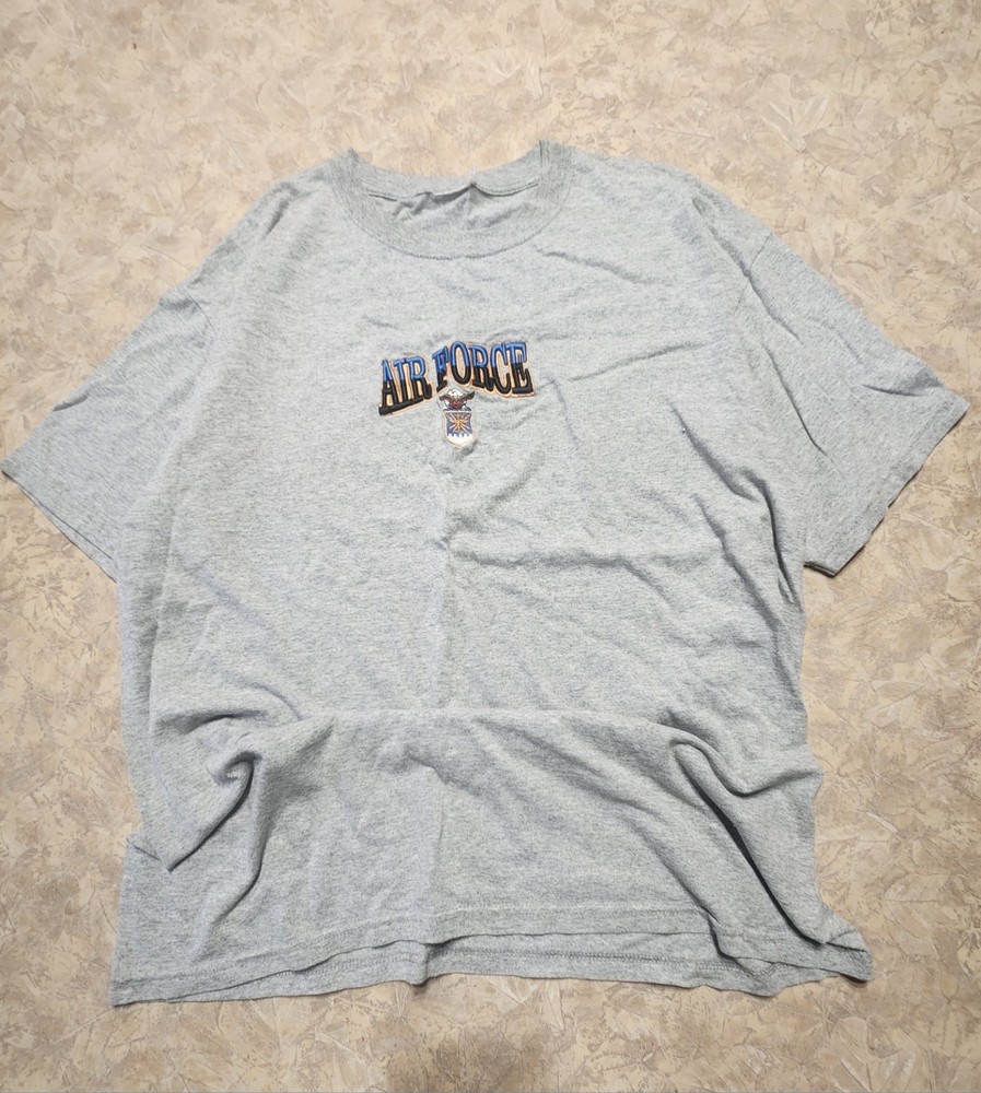 Embroirdered Air Force Grey Tshirt Size Unknown