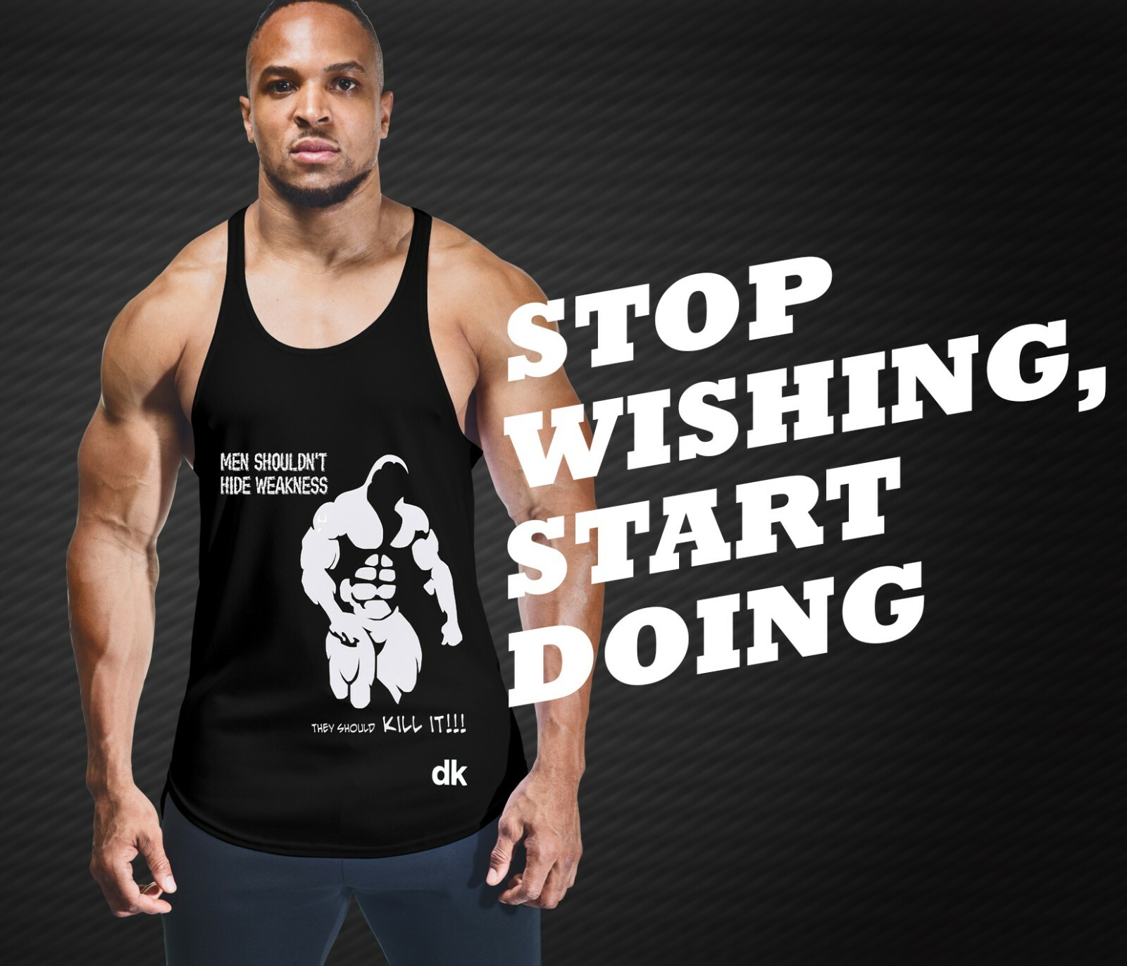 Lot Men Mma Bodybuilding Gym Stringer Vest Y Back Racer Back Motivation Tank Top gallery