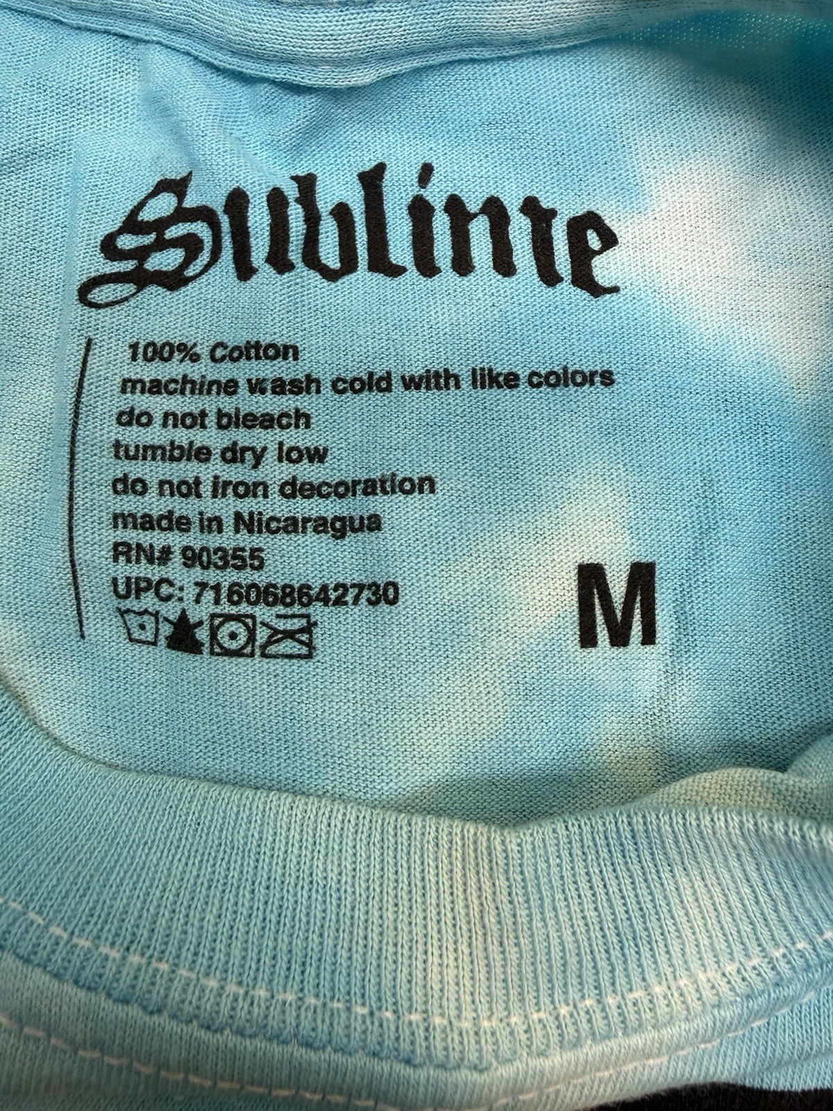 Sublime 40oz. To Freedom Long Beach Sun Face Blue Tie Dye T-Shirt Various Sizes gallery