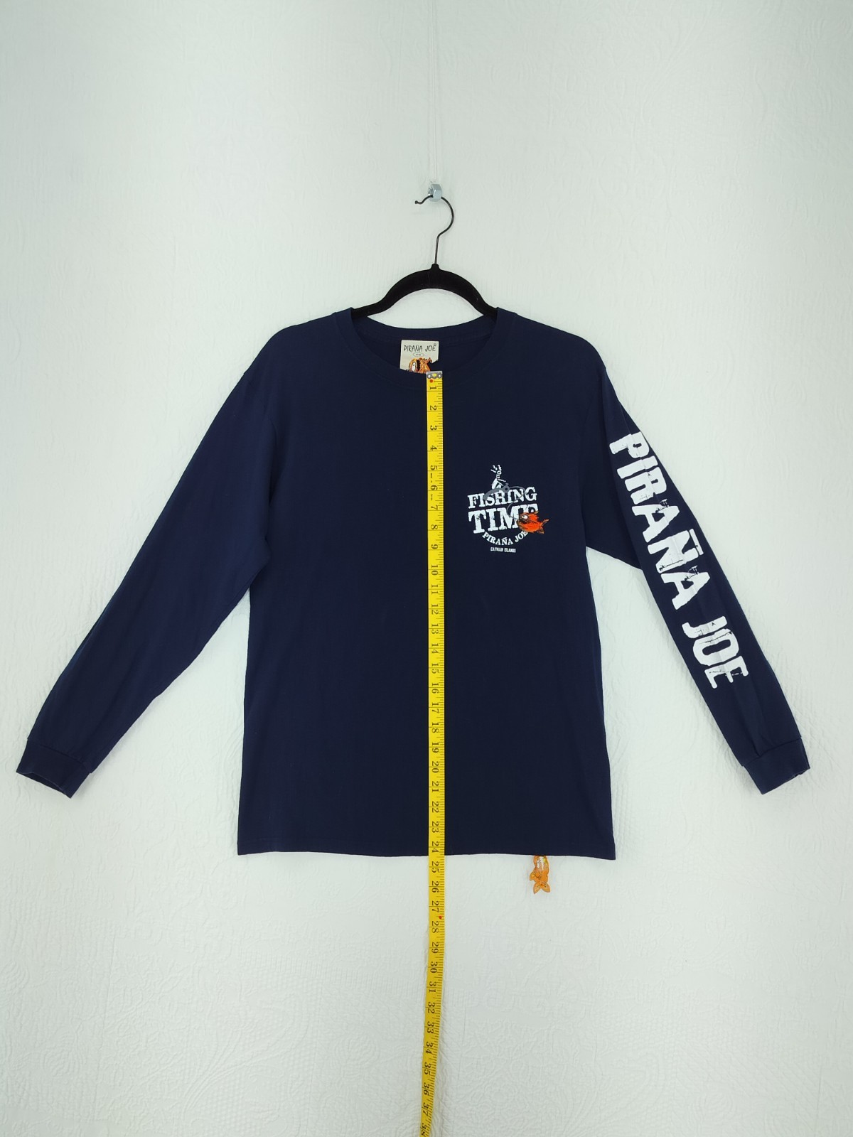 Pirana Joe Fishing Time Cayman Islands Shirt Youth Medium Blue Beach 2192 gallery