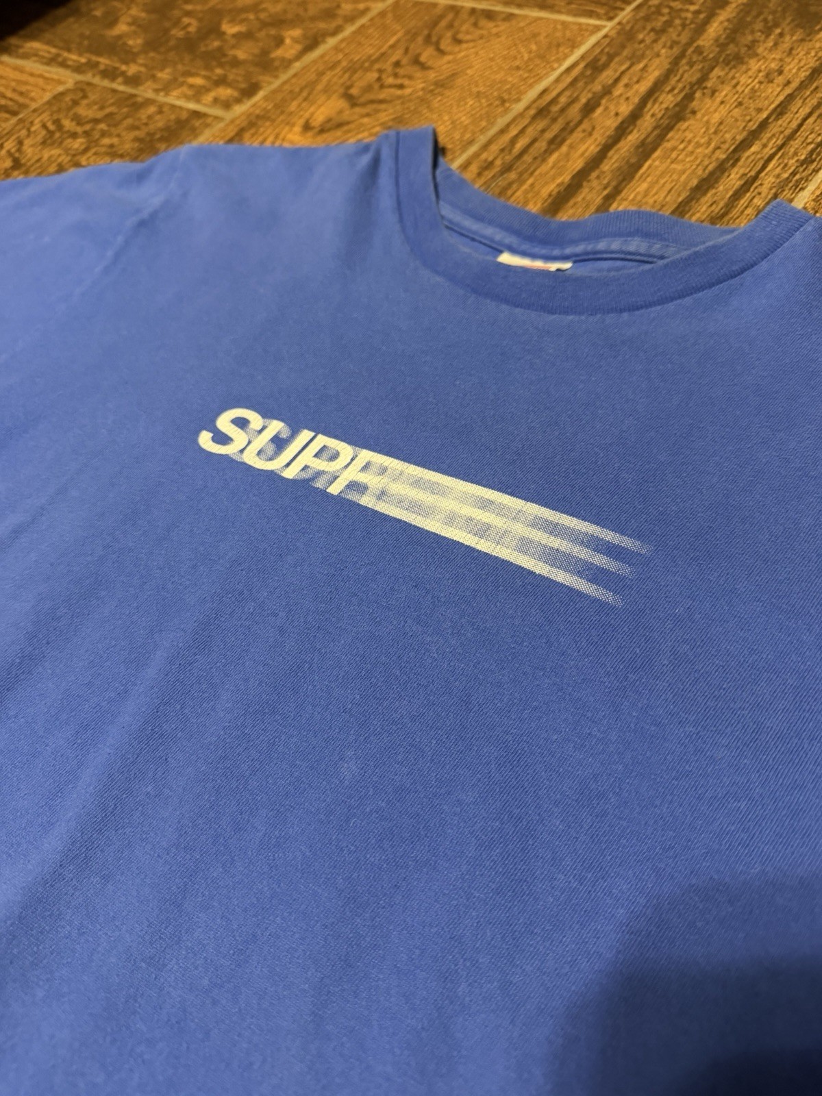 Supreme SS16 Royal Blue Motion Logo Tee Size M Rare Vintage gallery