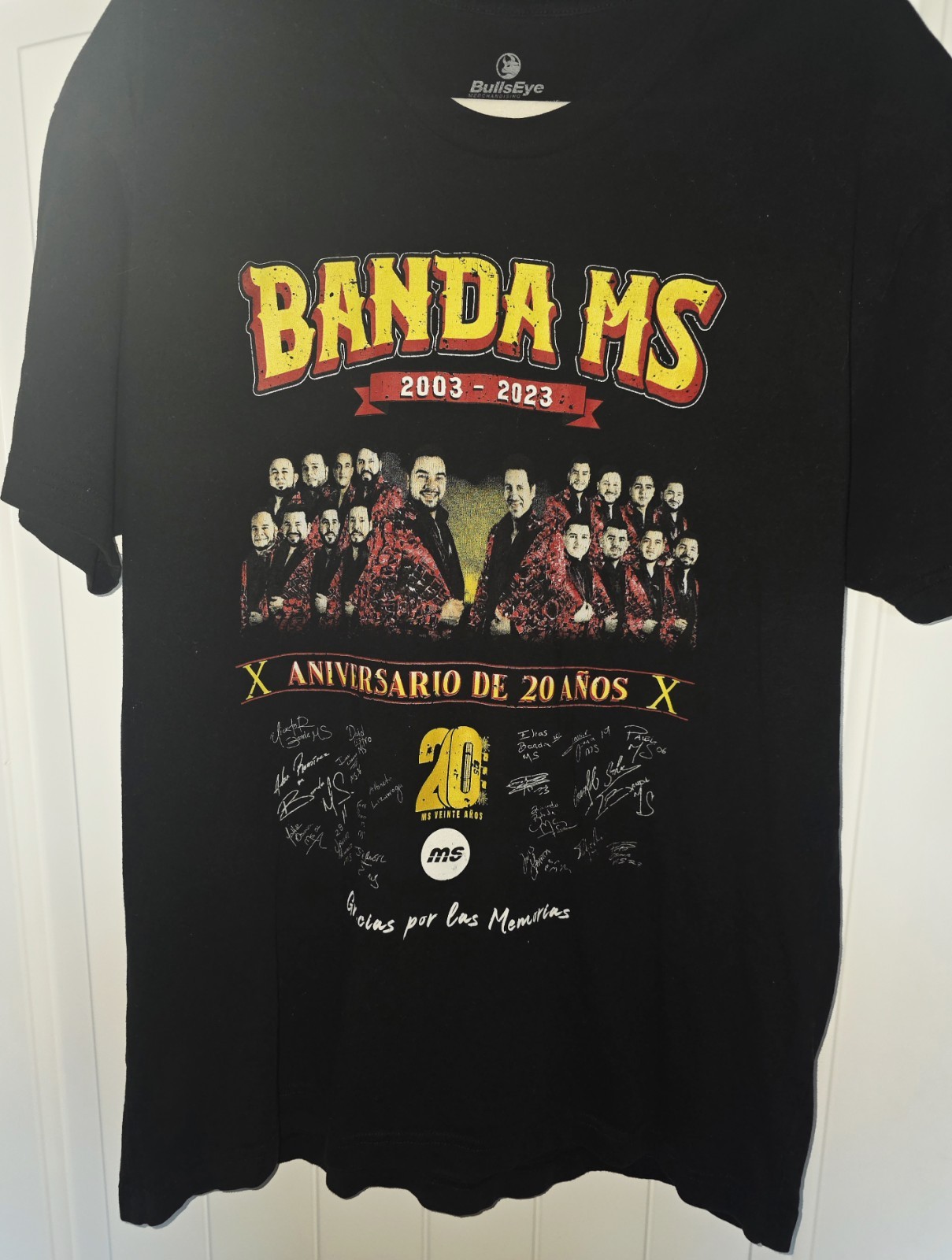 Banda MS "MS20 Tour" Concert Tshirt Size Lg- Mexican Band Celebrating 20 Years gallery