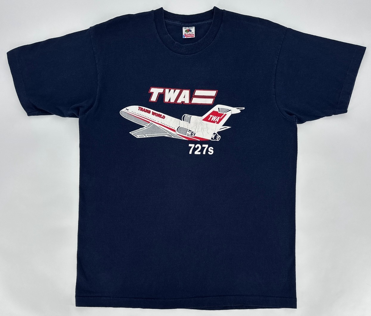 Vintage TWA Airlines T-Shirt Adult XL Blue Single Stitch 727s Airplane Graphic gallery