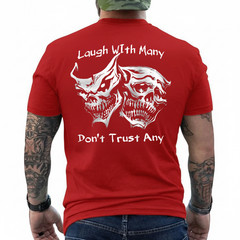 (ON Back) Laugh with Many Don’t Trust Any Skull Retro T-Shirt