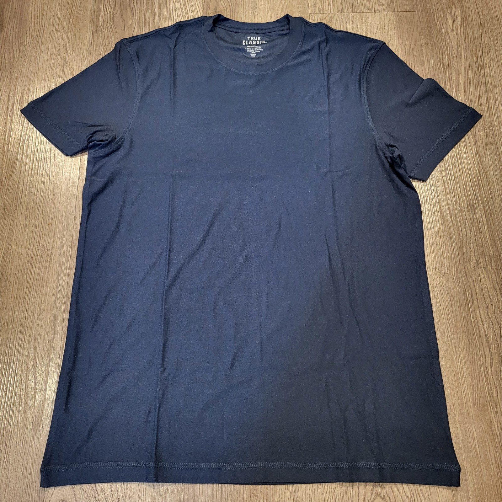 True Classic Men's Short Sleeve Shirt Active Navy Blue Small Polyester/Spandex gallery