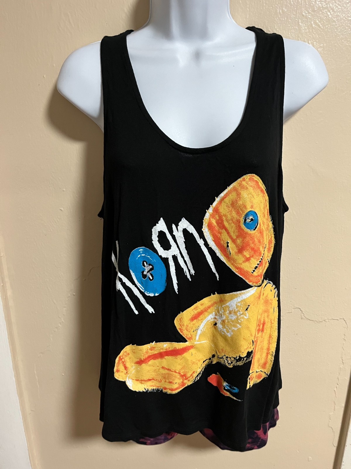 KORN TANK TOP A SIZE L Color BLACK