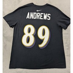 Nike Baltimore Ravens Mark Andrews 89 NFL Football T Shirt Men’s Large Black