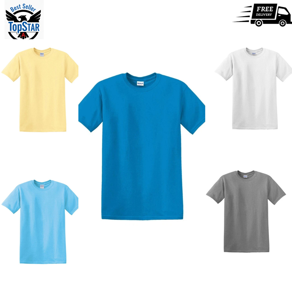 3-Packs Gildan 5000 Men's T-Shirt Heavy Cotton Short Sleeve Plain Blank Tee gallery