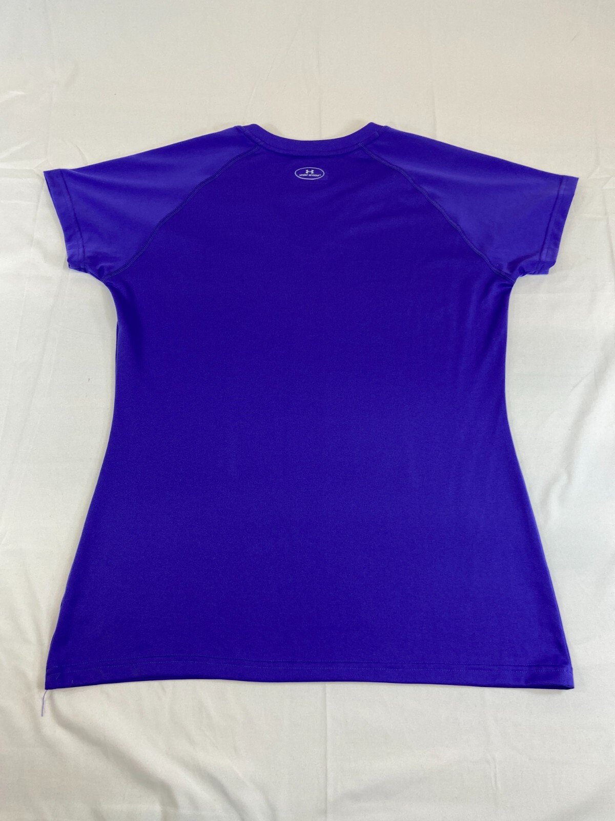 Womens Under Armour Semi Fitted T Shirt Athletic Sports Purple Medium Outdoor gallery