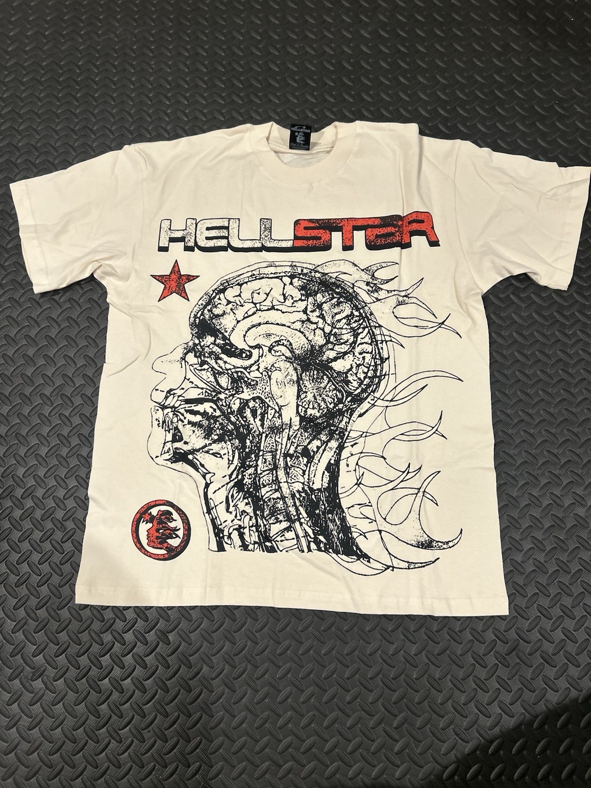 Hellstar Human Development Shirt Cream Off White Size L Large Graphic Tee Skull gallery