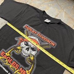 Vintage Harley Davidson Cayman Island Eagles Nest Cycles Black T shirt Size L