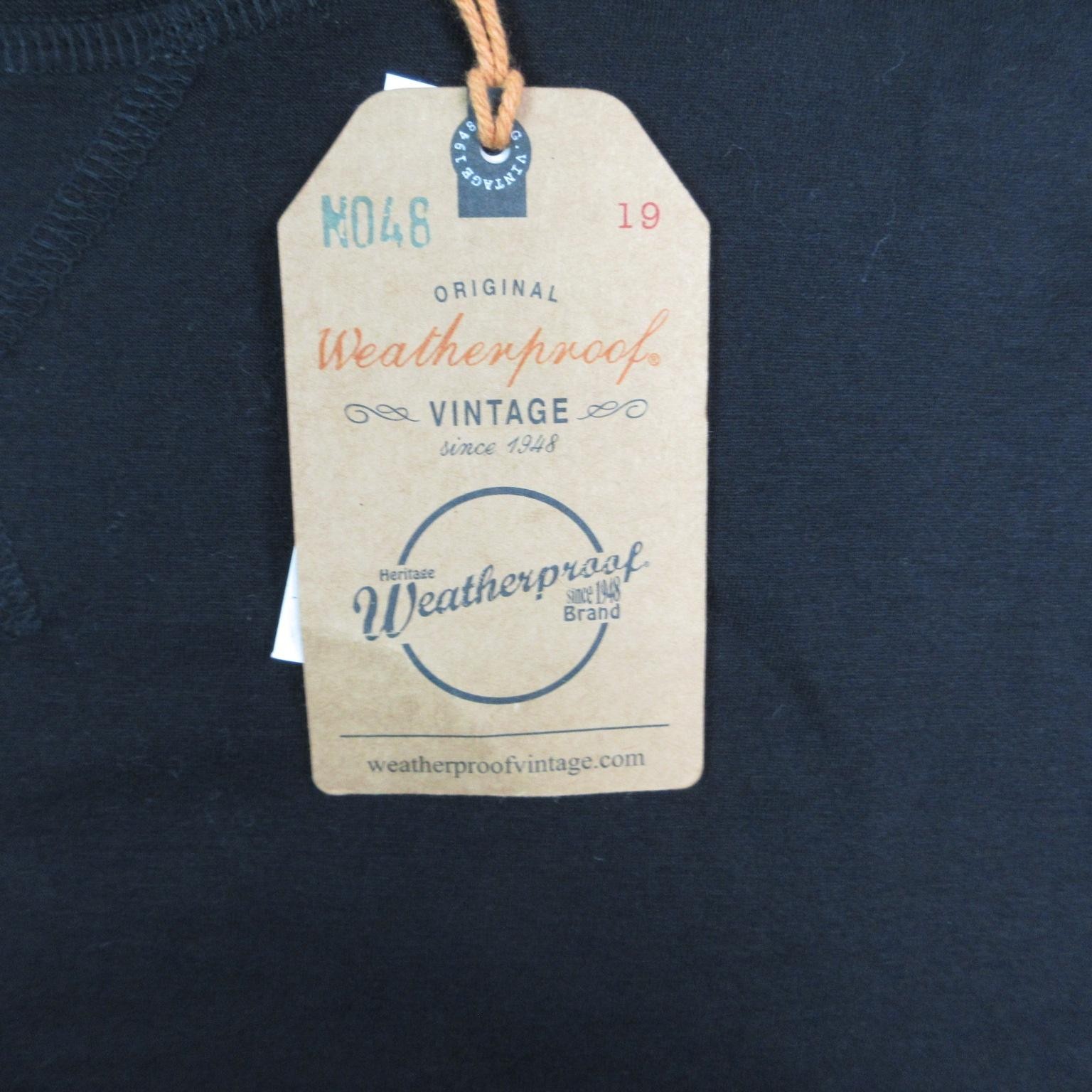 Weatherproof Vintage Shirt Mens XL Black Long Sleeve Crew Neck Logo NWT gallery