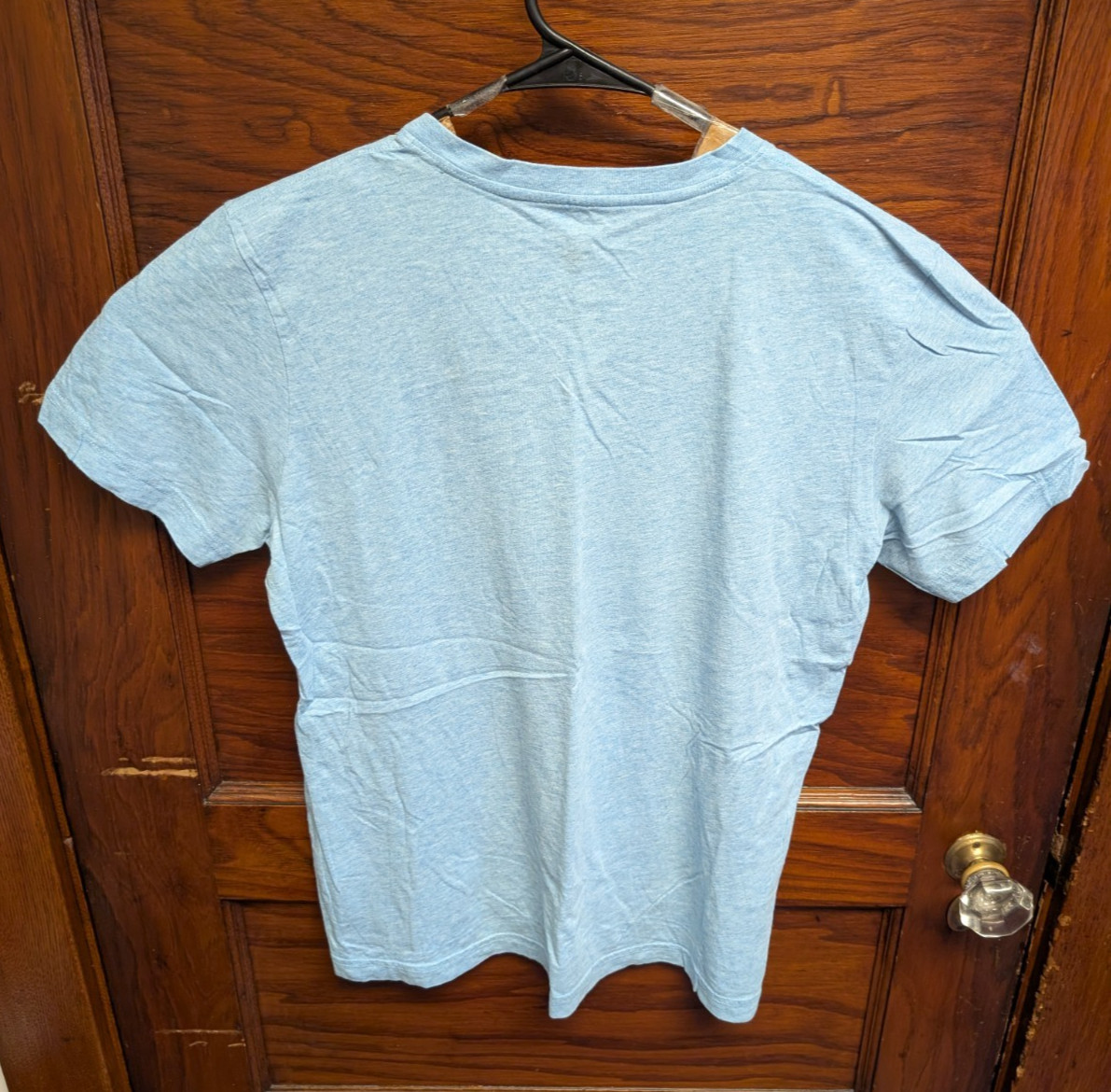 Psychobunny Heather Blue V-Neck Tee Sz.4 Small Small Logo Pima Cotton Peru gallery