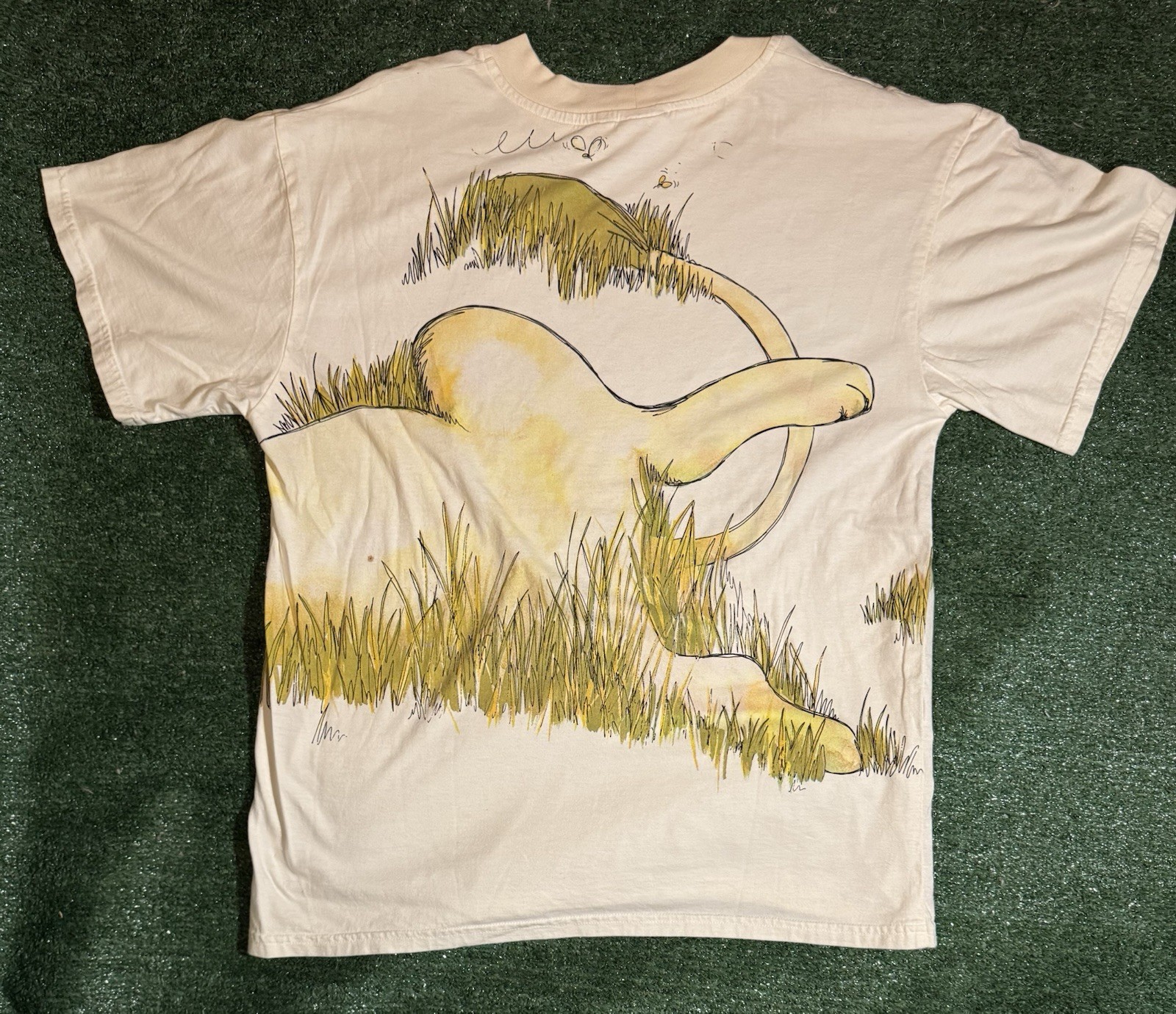 Vintage Lion Wrap Around Shirt AOP Nature Art Promo Gametracker Botswana RARE gallery