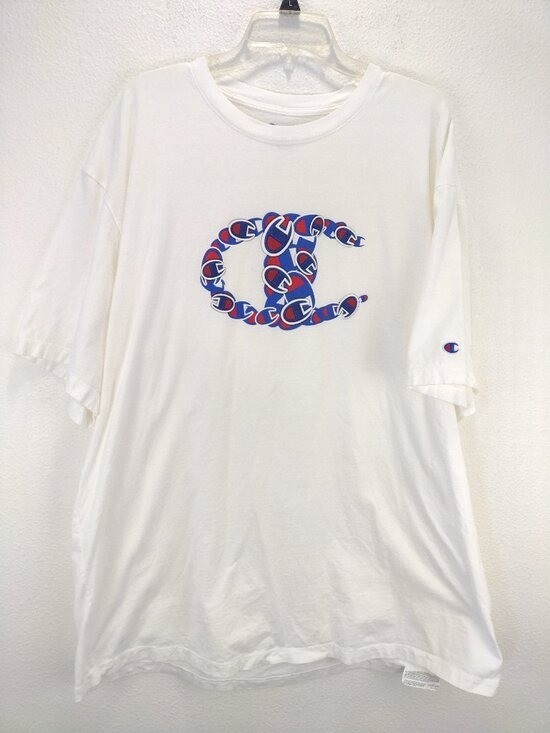 Champion Men's T-Shirt 3XLT Tall White Logo gallery