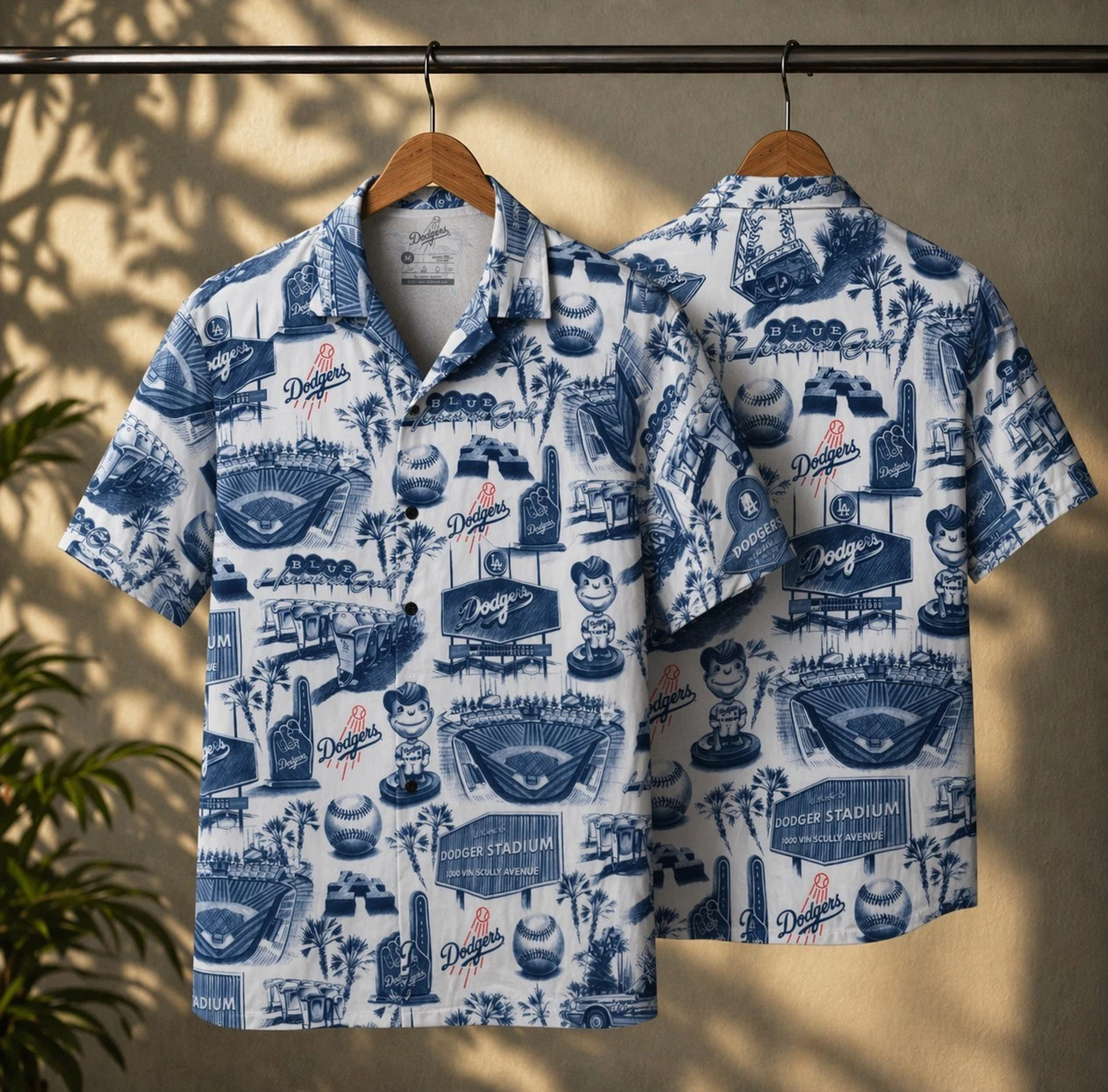 Dodgers Hawaiian Shirt Mens White Blue All Over Print BL2549 gallery