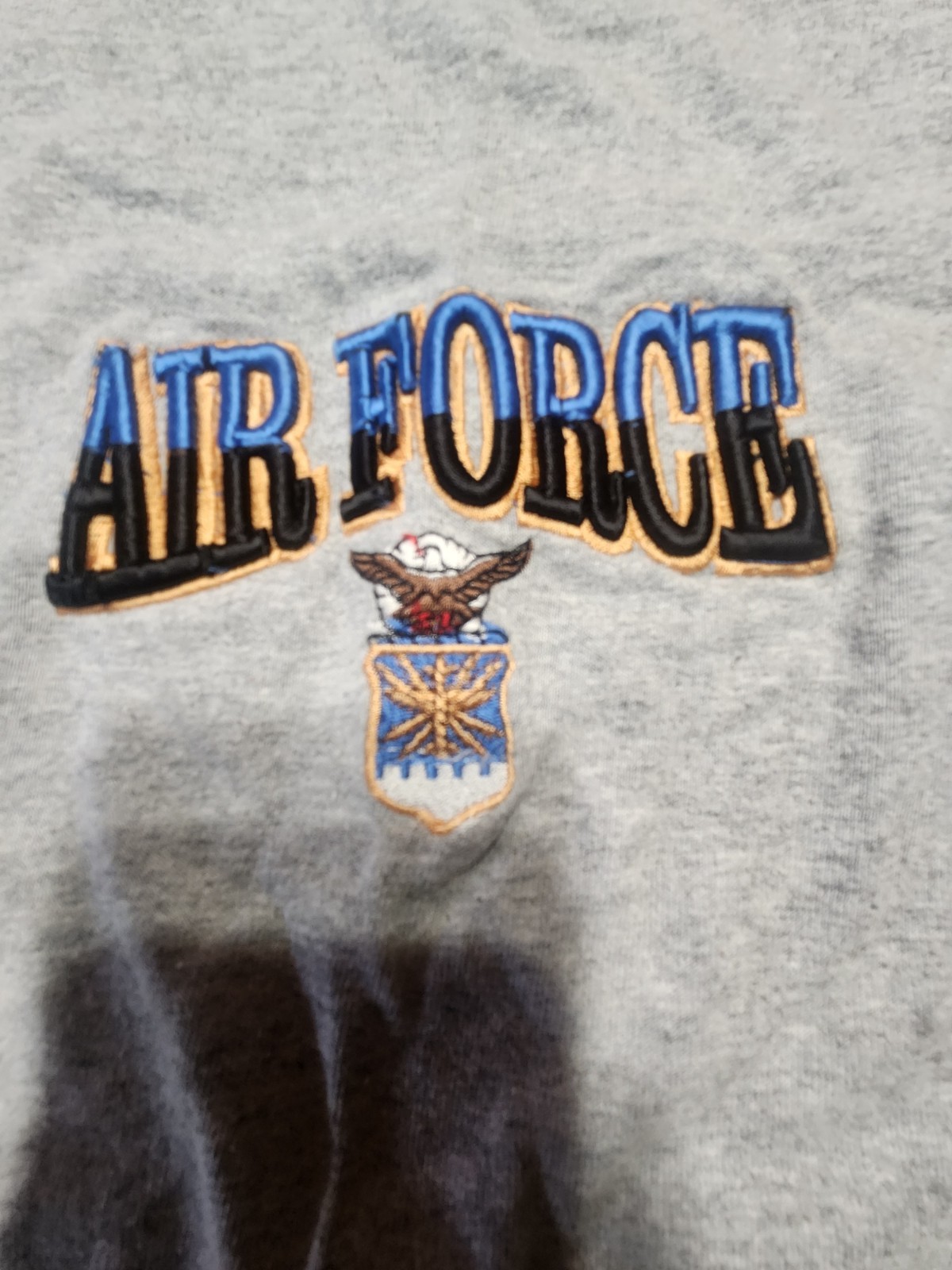 Embroirdered Air Force Grey Tshirt Size Unknown gallery