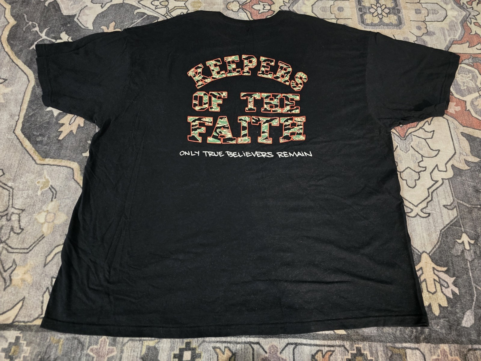 Keepers Of The Faith Terror Rock Band Retro Black Men’s T-Shirt Size 3XL gallery