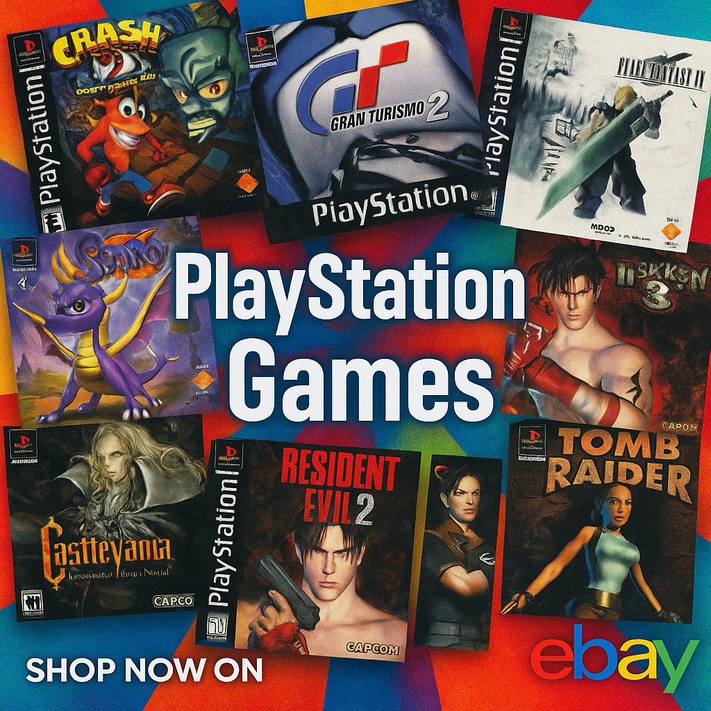 🎮 PlayStation 1 PS1 with Manual & Cases Buy 4 Get 1 FREE💿Resurfaced ✅ TESTED🎮