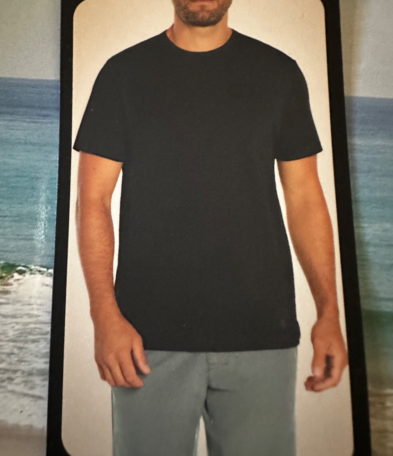 BANANA REPUBLIC LUXE TOUCH PERFORMANCE TEE SHIRT BLACK MENS SIZE VARY gallery