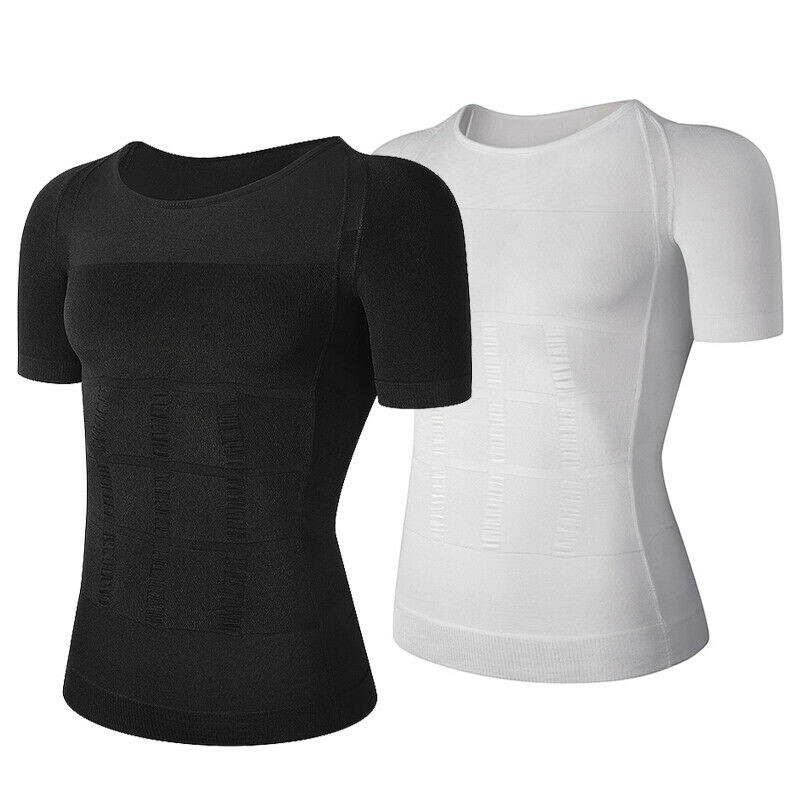 Men Crewneck Pullover T-Shirt Compression Shaper Tummy Control Slimming Tank Top gallery