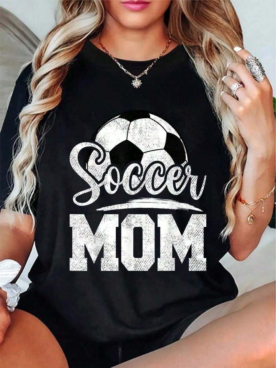 Fashion Tshirt Soccer Mom Soccer Player Game Day Mother’S Day-Shirt100% Cotton