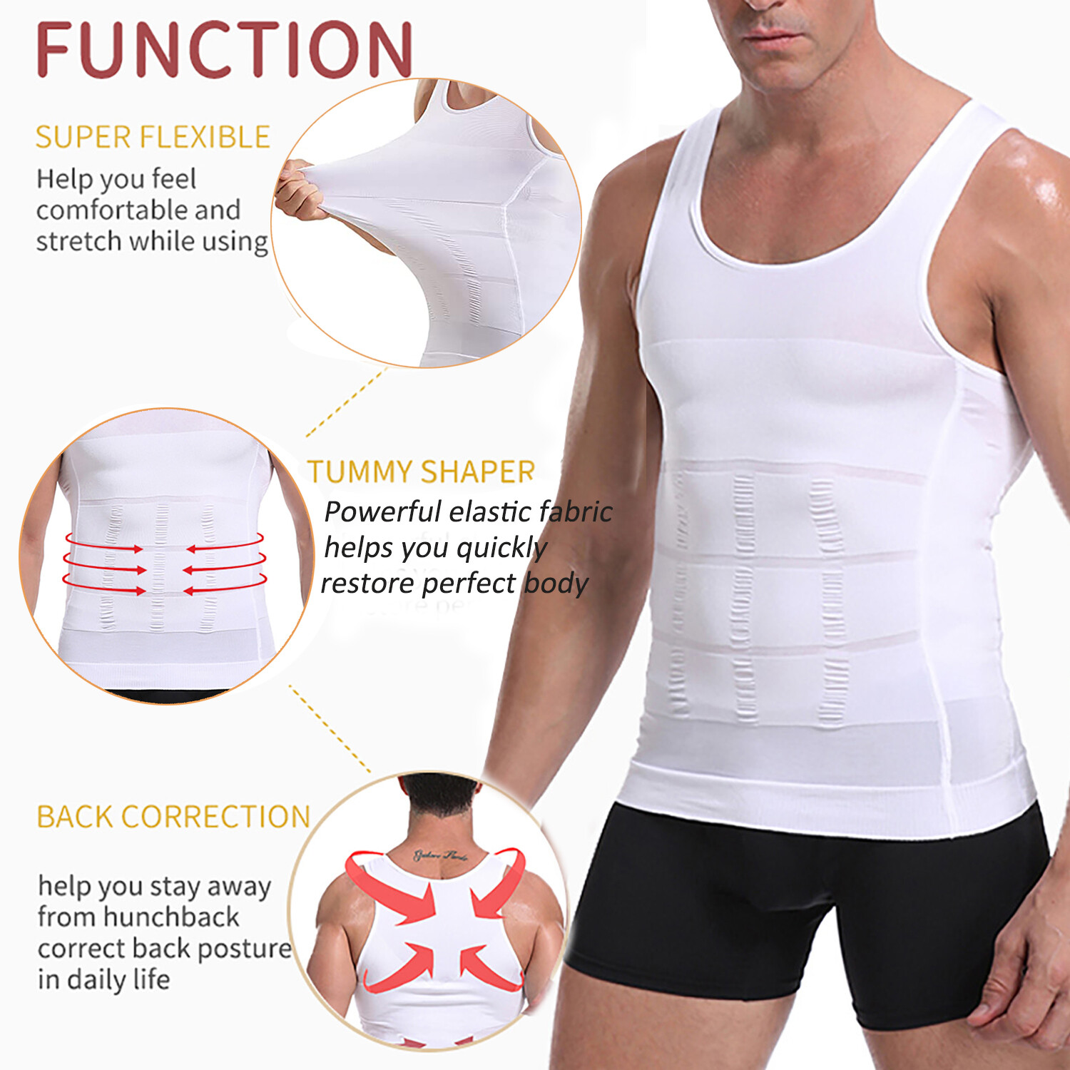 Fajas Para Hombres Faja Reductora De Hombre Men Body Abdomen Control Tee Shapers gallery