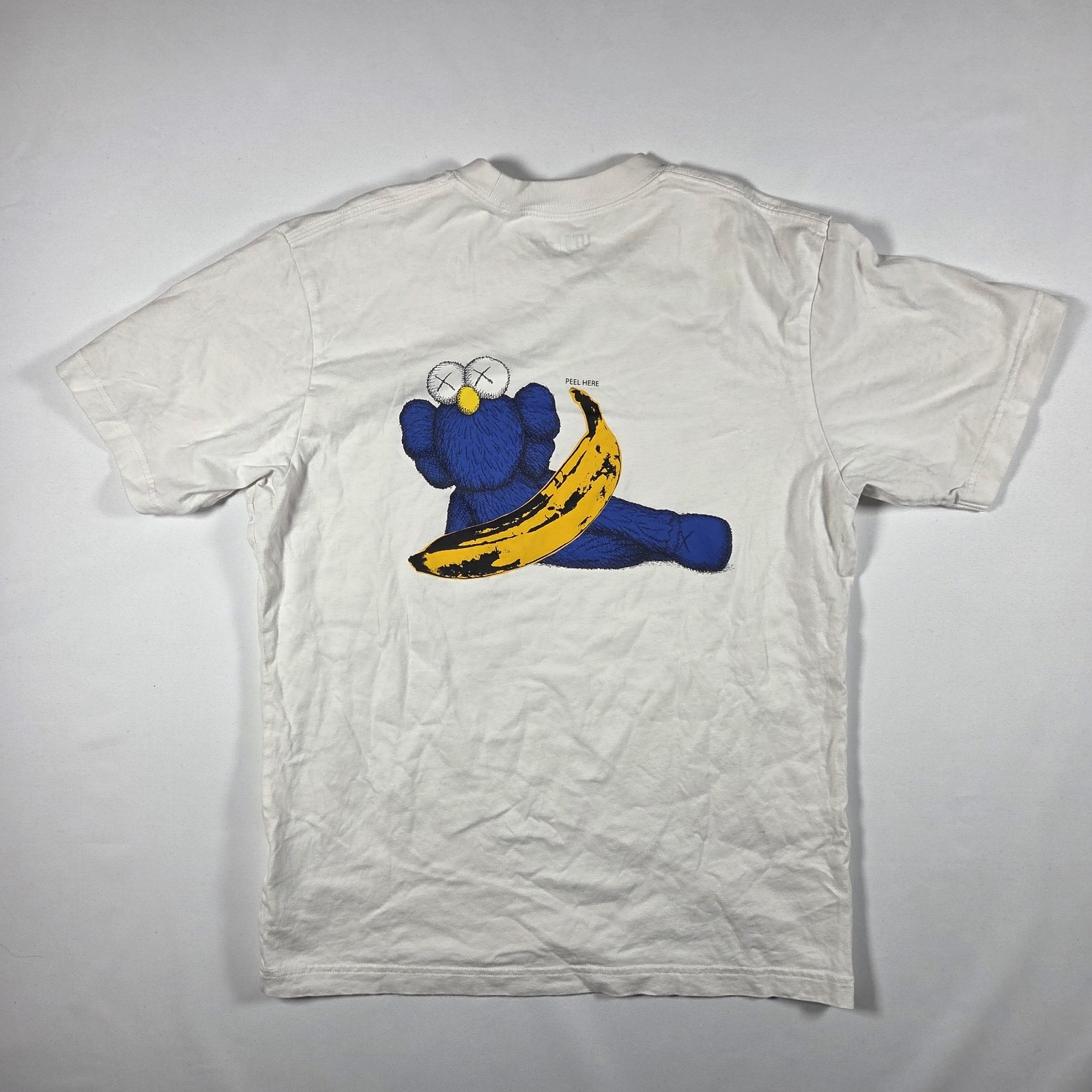 Uniqlo KAWS x Andy Warhol Banana Graphic Print White Cotton T-Shirt Men M gallery