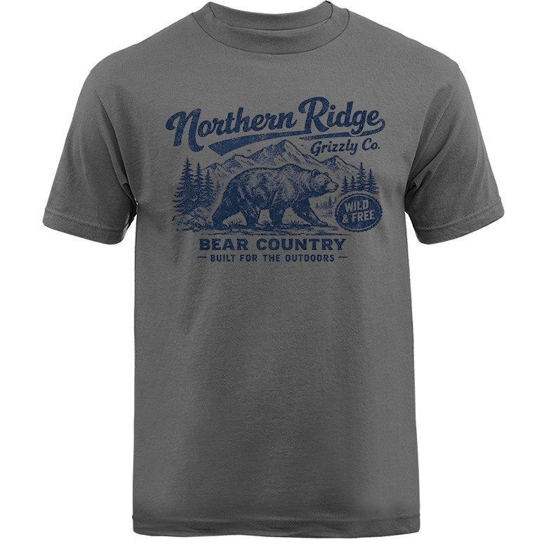 Northern Ridge Grizzly Bear Vintage Outdoor Wildlife Nature T-shirt gallery
