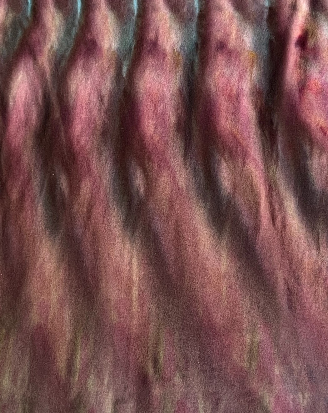 Roll Fold Ice Tie Dye T-Shirt, Unisex M SS Crew, Reddish Purple Wave gallery