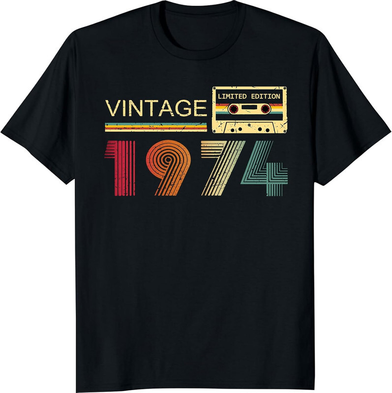 Vintage 1974 Birthday Fathers Day Limited Edition Unisex T-Shirt