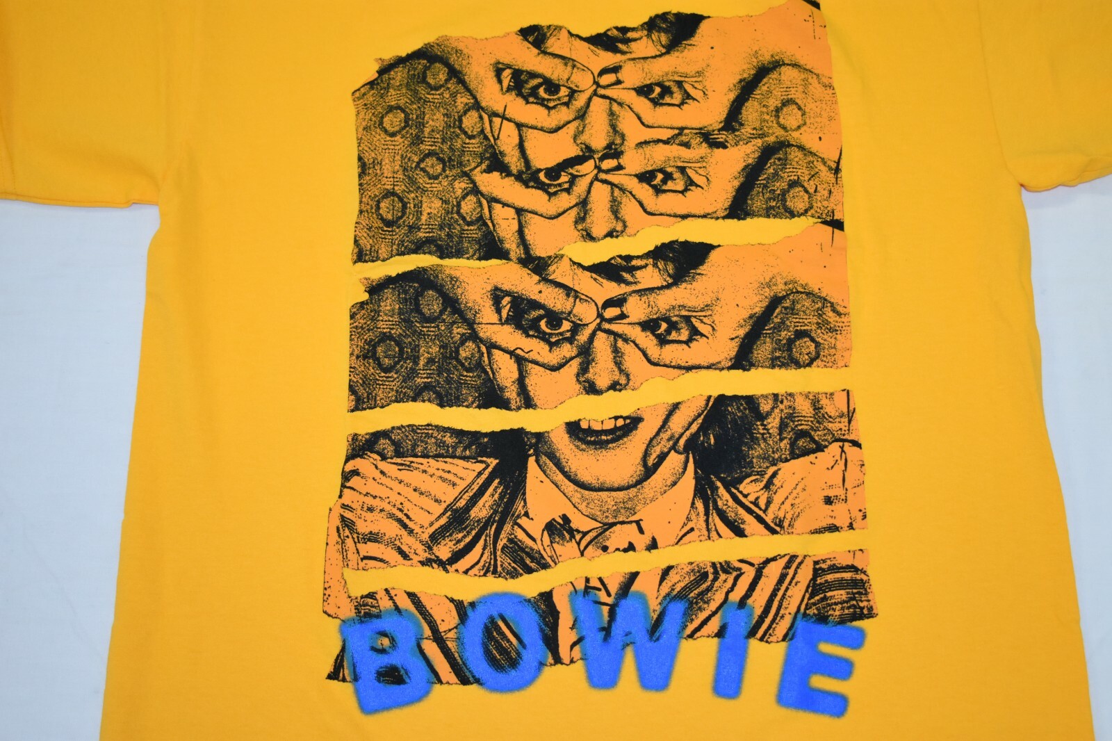Goodie Two Sleeves Mens Unisex David Bowie Yellow Shirt New S, M, L, XL gallery