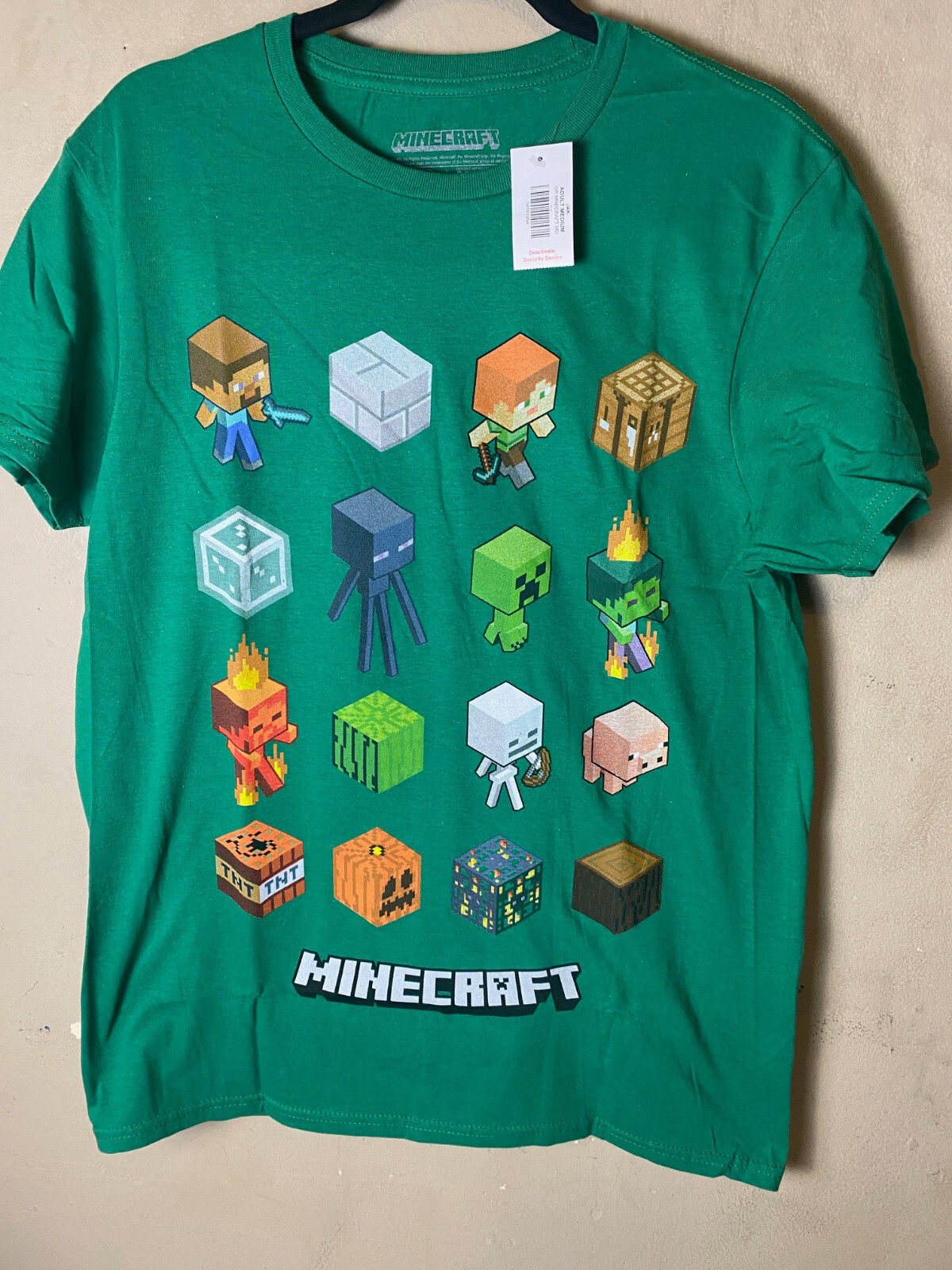 NWT-MINECRAFT Green Large Print Unisex High Quality Mad Engine Graphic Tee gallery