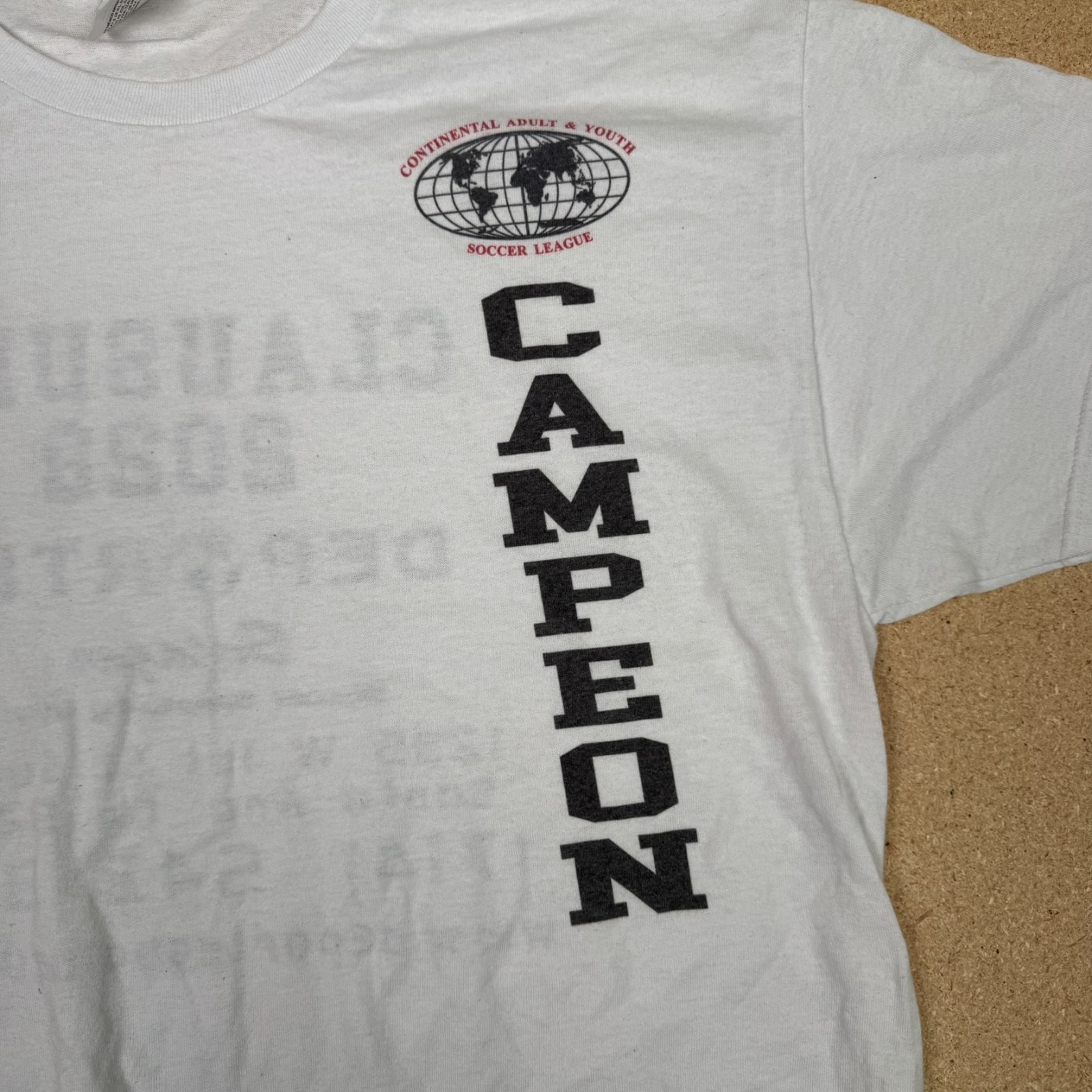 Hanes EcoSmart Men’s White T-Shirt Continental Soccer League Campeon 2022 L gallery