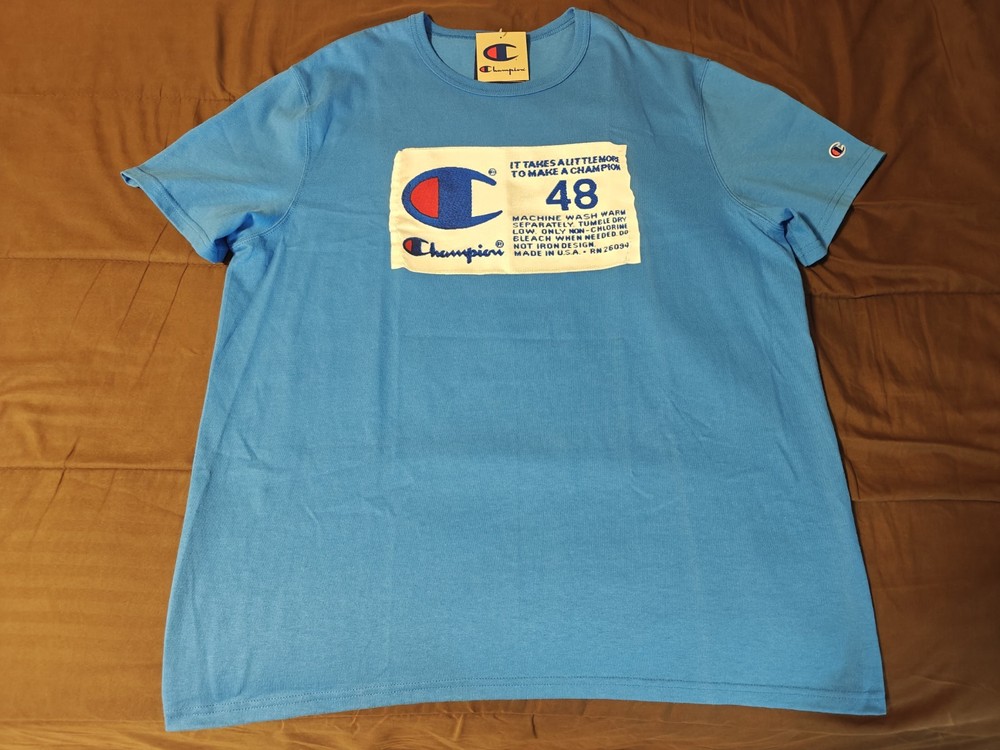 Champion Heritage Jocktag Jock Tag Size 48 T-shirt Blue XL