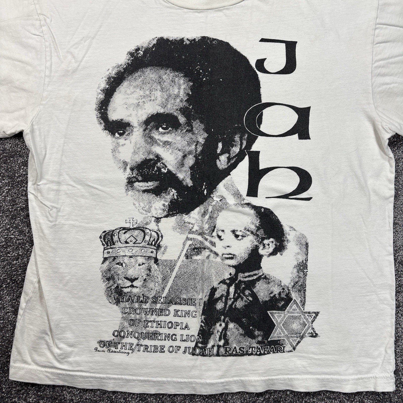 Vintage Emperor Haile Selassie Ethiopian Jah Rastafari T-Shirt Men’s XL Lion gallery