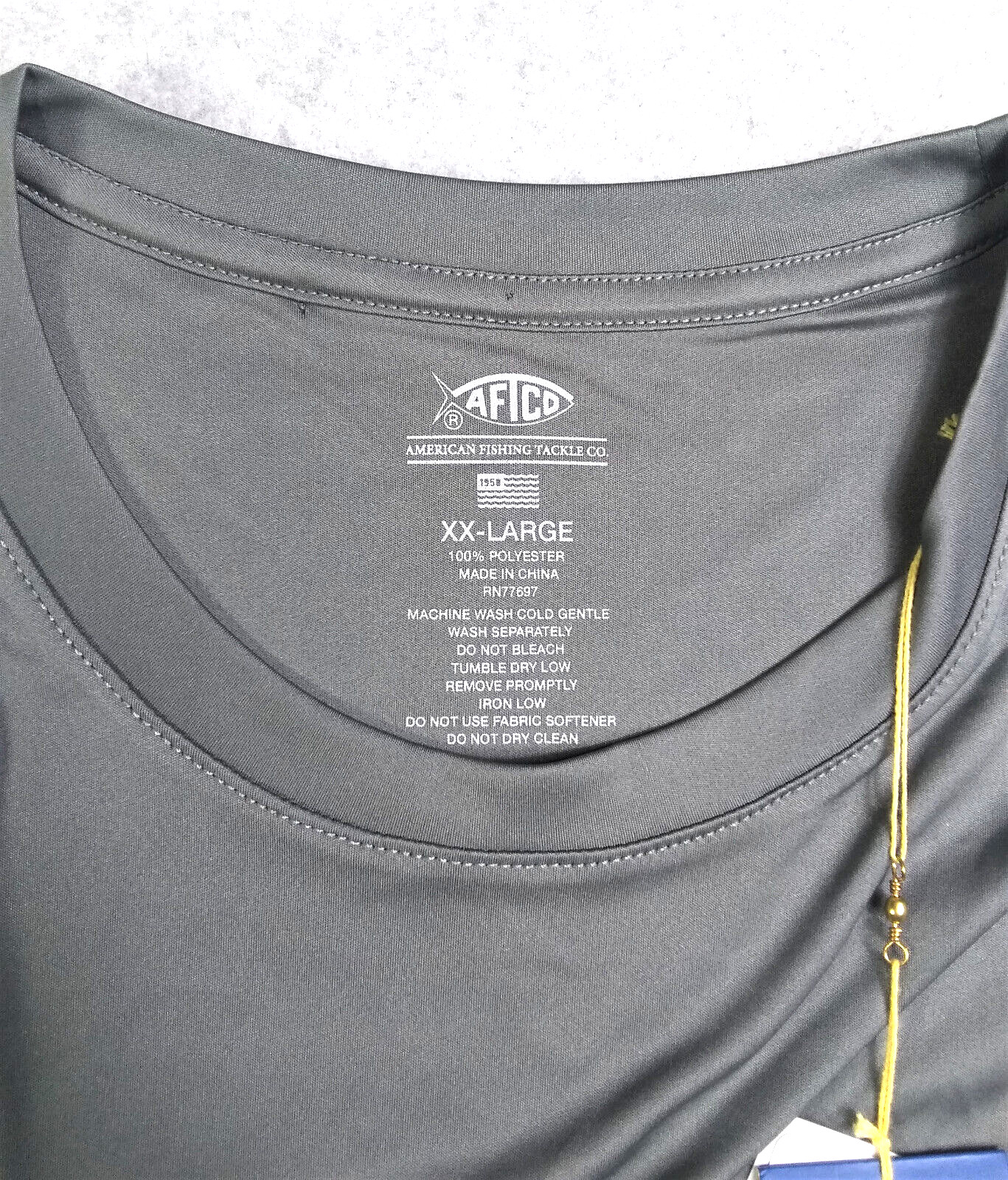 AFTCO AFTech Momentum Fishing Shirt Mens 2XL Gray Long Sleeve UPF Sunblock NEW gallery