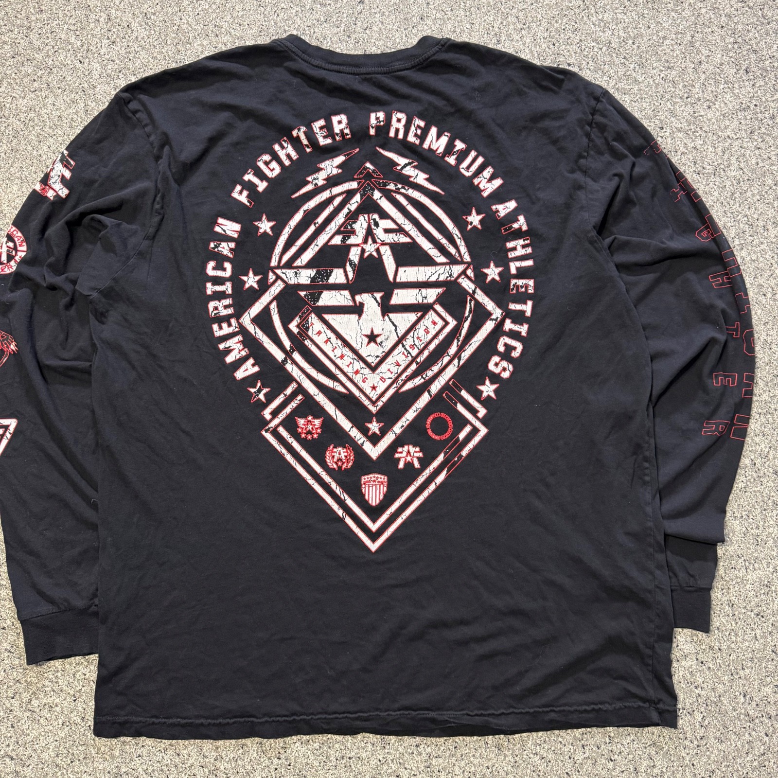 American Fighter Buckle T Shirt Mens 3XL Y2K MMA UFC Grunge Graphic Long Sleeve gallery