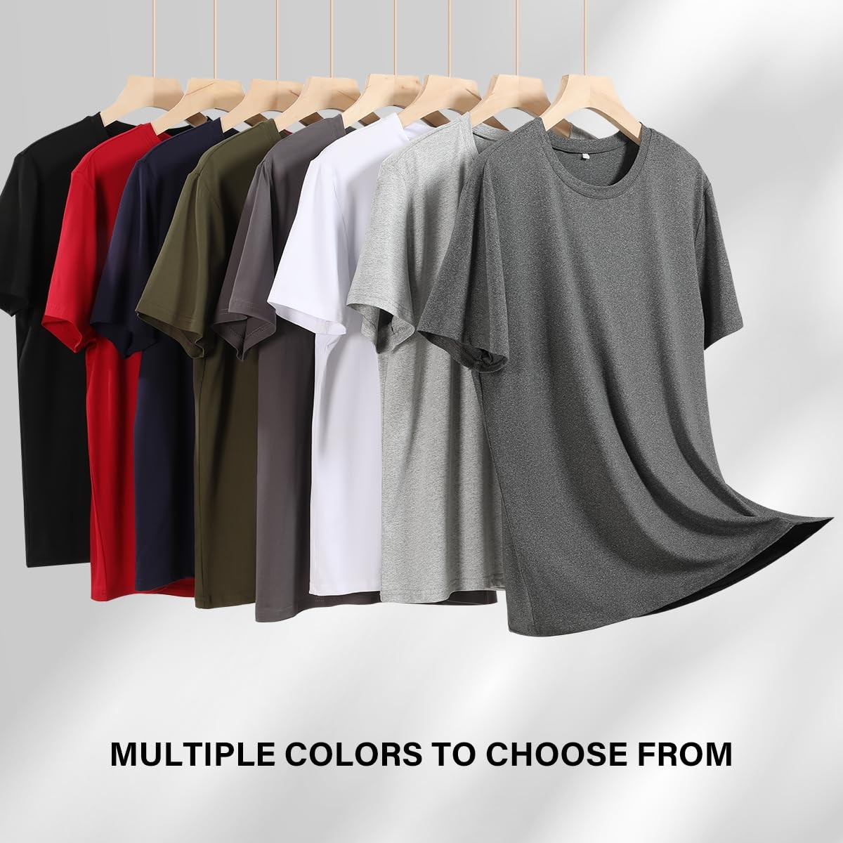 Men's Quick Dry Gym T-Shirts Multipack Workout Short Sleeve Shirts Athletic R... gallery